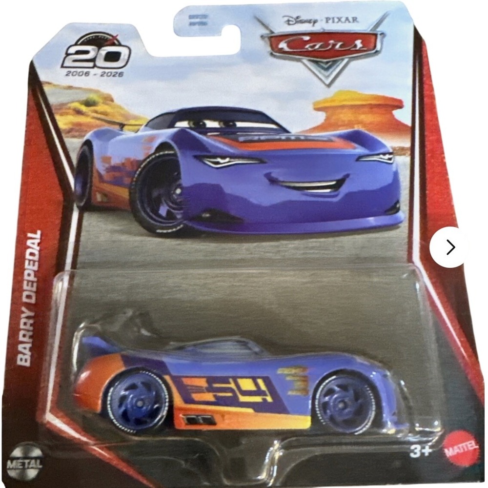 Disney Pixar Cars Barry DePedal 20th Anniversary Die-Cast Metal Mattel 1:55 Car